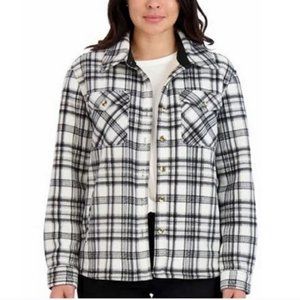 Sage Collective Shirt Jacket Shacket Black & White Stripe  NWT